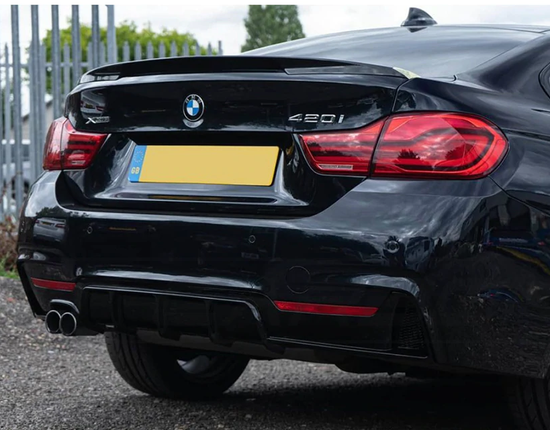 BMW 4 Series F32/F33/F36 Gloss Black Twin Left Exhaust Diffuser