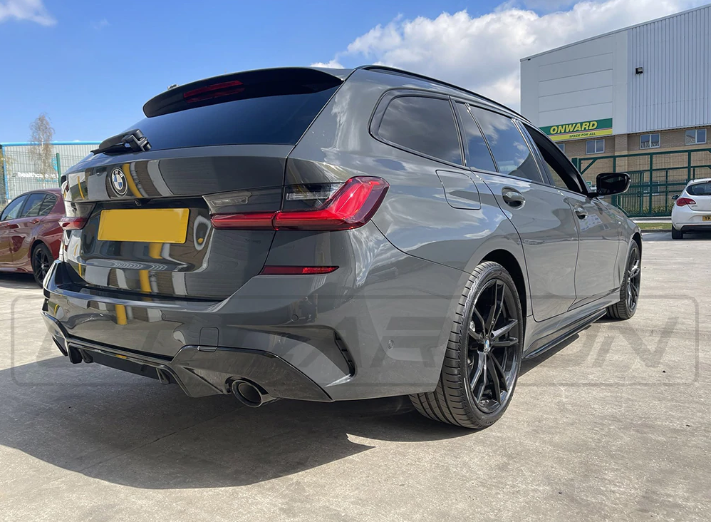 BMW 3 Series G20 GLOSS BLACK ROUND EXHAUST DIFFUSER - MP STYLE