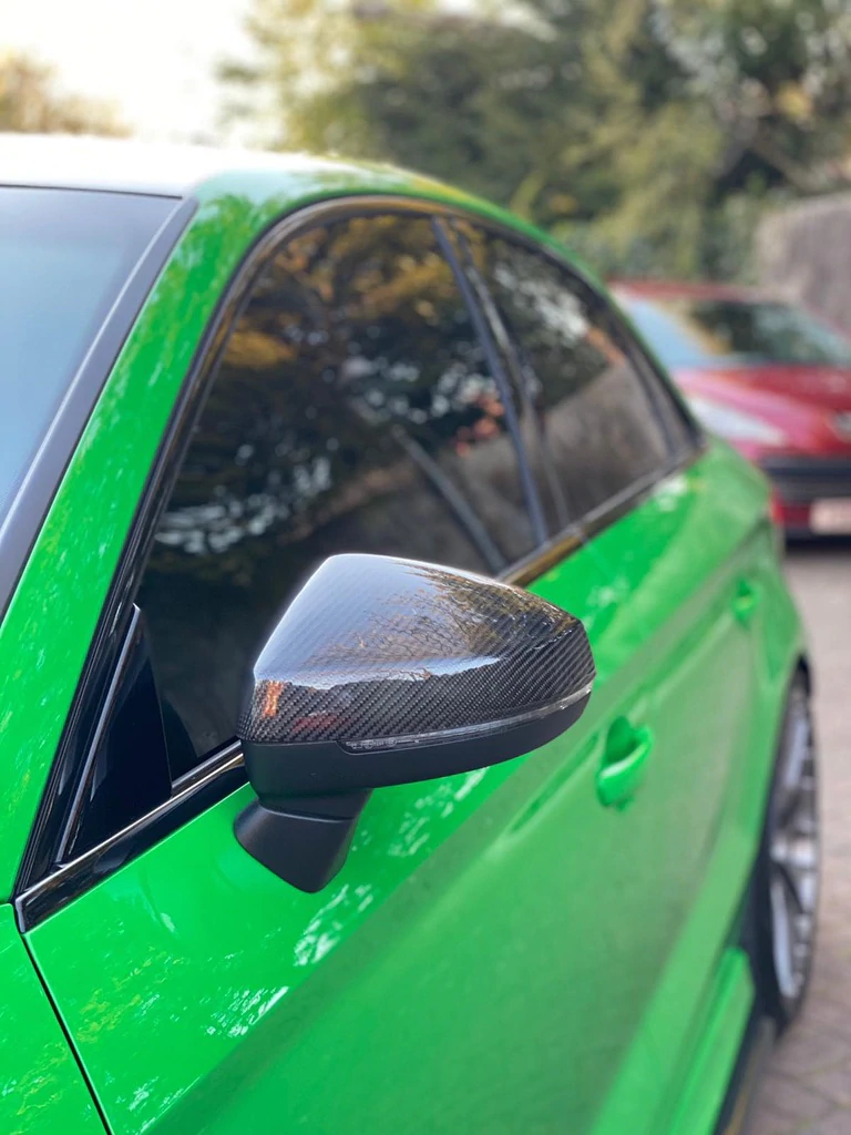 AUDI A3 S3 RS3 8V PRE-PREG CARBON FIBRE MIRRORS - WITH LANE ASSIST