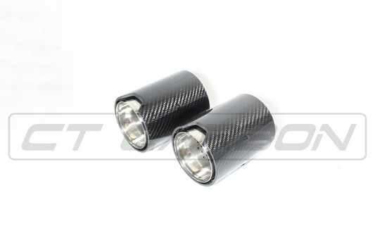 BMW 135i/140i/235i/240i/335i/340i/435i/440i CARBON EXHAUST TIPS CHROME
