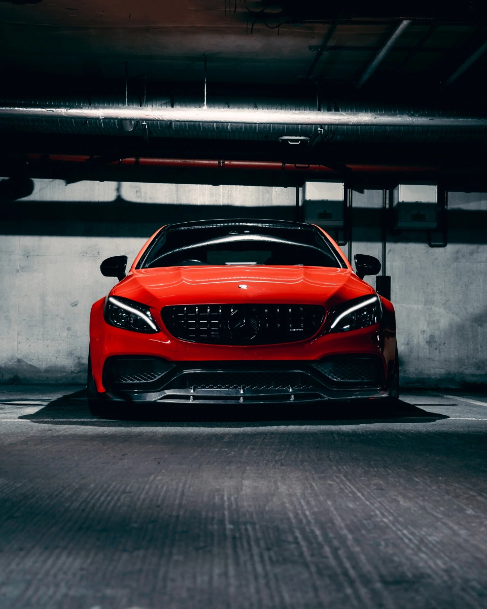 MERCEDES C63 W205 COUPE CARBON FIBRE SPLITTER - B-STYLE