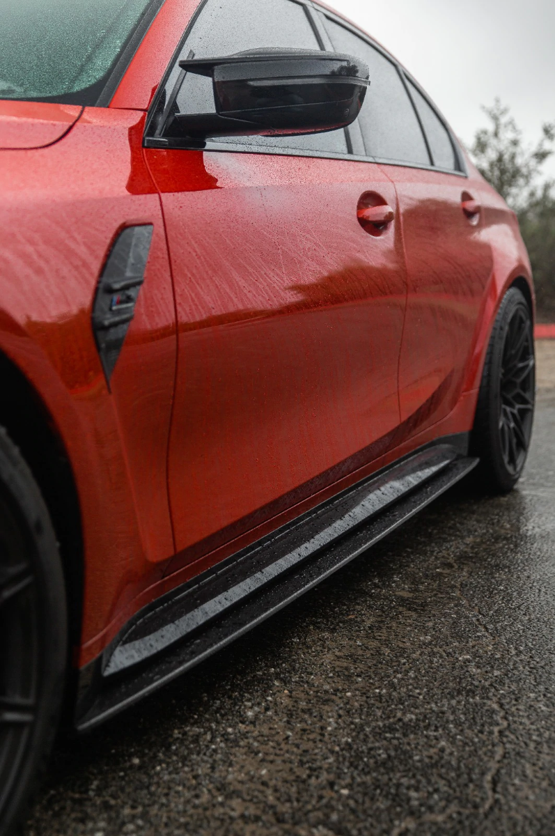 BMW M4 G82/G83 CARBON FIBRE SIDE SKIRT EXTENSIONS - CT DESIGN