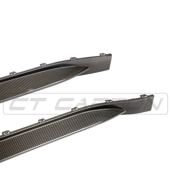 BMW M4 G82/G83 CARBON FIBRE SIDE SKIRT EXTENSIONS - CT DESIGN