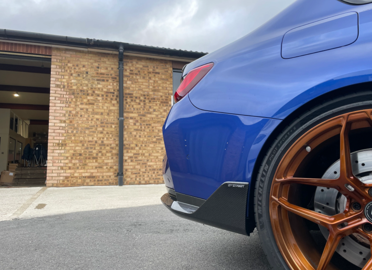 BMW M3 G80 CARBON FIBRE REAR BUMPER CORNERS - MP STYLE