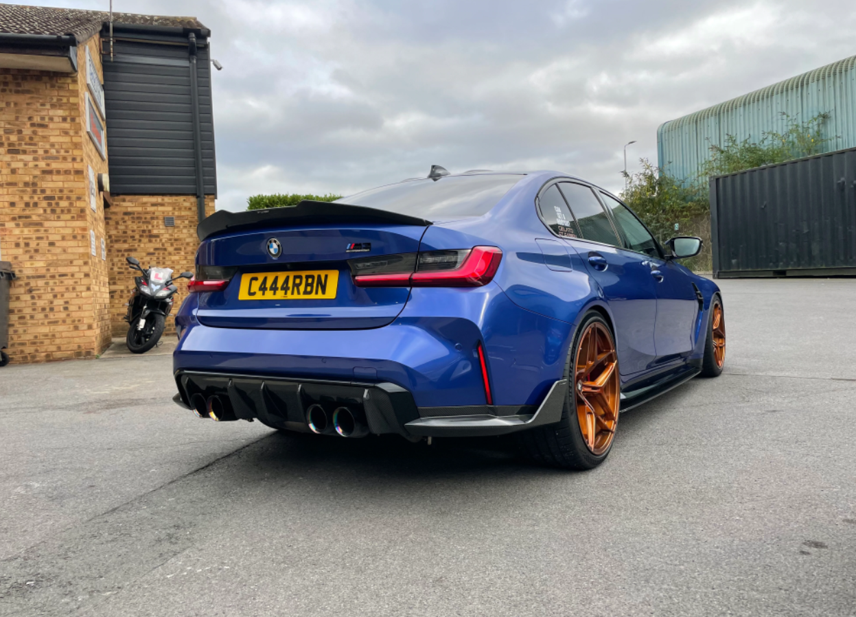 BMW M3 G80 CARBON FIBRE REAR BUMPER CORNERS - MP STYLE