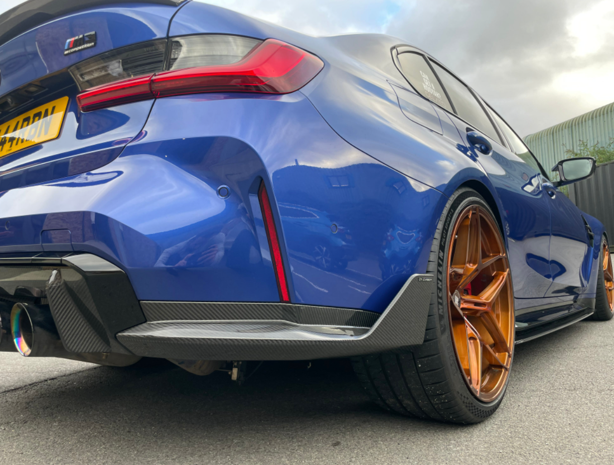BMW M4 G82 CARBON FIBRE REAR BUMPER CORNERS - MP STYLE