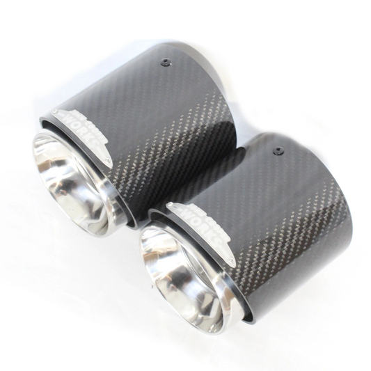 MINI COOPER F56 JCW CARBON FIBRE EXHAUST TIPS X 2