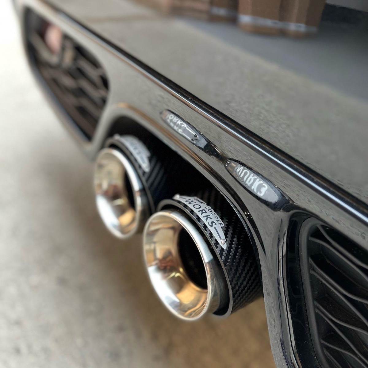 MINI COOPER F56 JCW CARBON FIBRE EXHAUST TIPS X 2