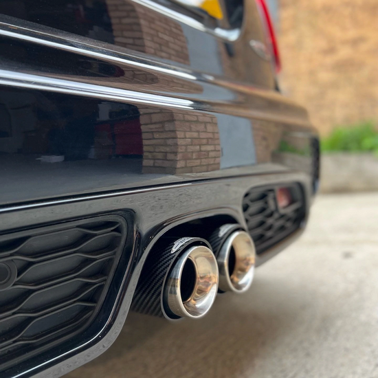MINI COOPER F56 JCW CARBON FIBRE EXHAUST TIPS X 2