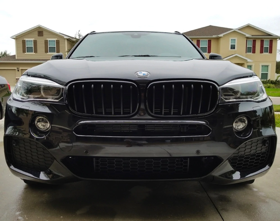 BMW X5 & X6 F15/F16 SINGLE SLAT BLACK GRILLES- BLAK BY CT CARBON