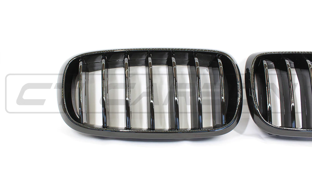 BMW X5 & X6 F15/F16 SINGLE SLAT BLACK GRILLES- BLAK BY CT CARBON