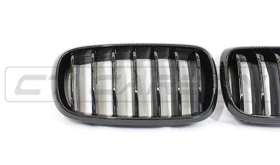 BMW X5 & X6 F15/F16 SINGLE SLAT BLACK GRILLES- BLAK BY CT CARBON