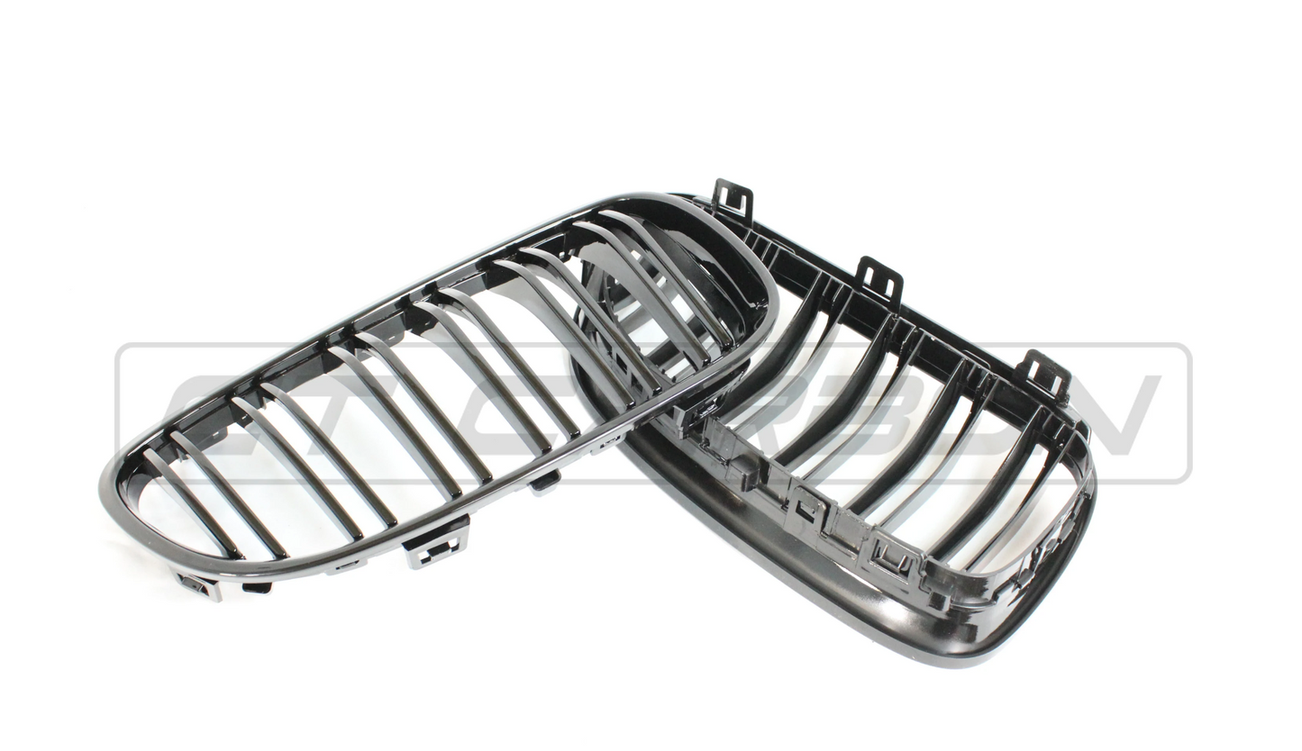 BMW 3 SERIES E92 & E93 LCI DOUBLE SLAT BLACK GRILLES
