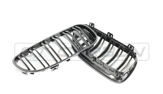 BMW 3 SERIES E92 & E93 LCI DOUBLE SLAT BLACK GRILLES