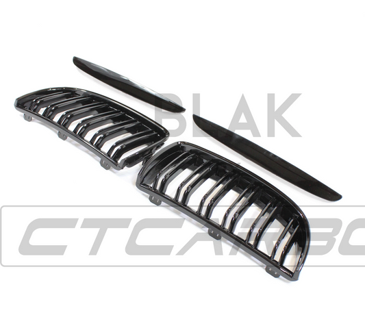 BMW 3 SERIES E90 PRE-LCI DOUBLE SLAT BLACK GRILLES