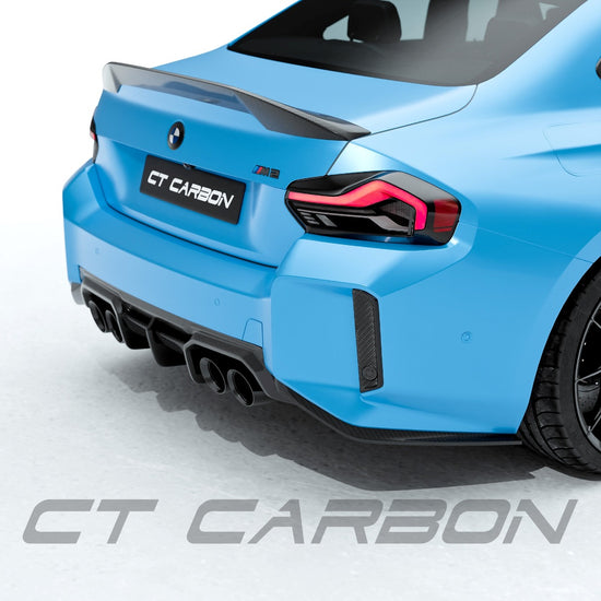 BMW G87 M2 CARBON FIBRE REAR BUMPER CORNERS - CT DESIGN