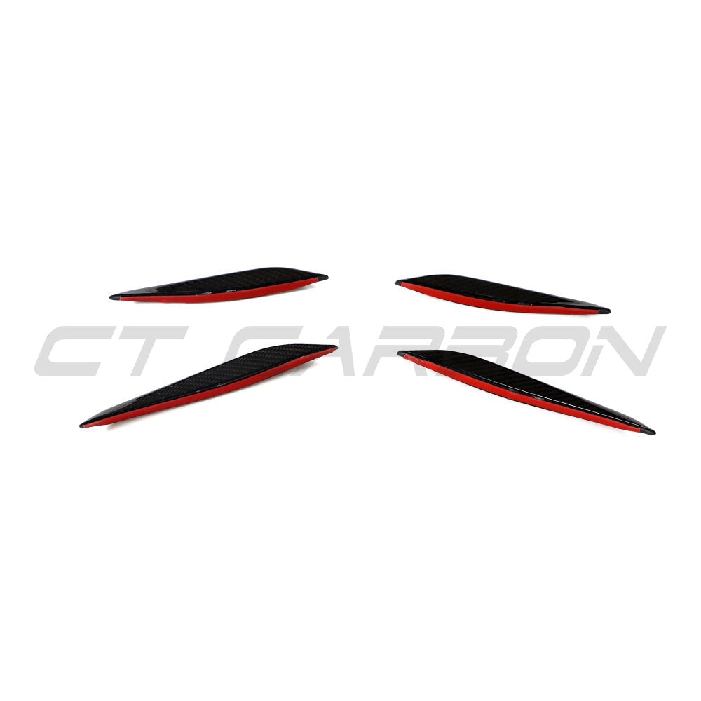 BMW G87 M2 CARBON FIBRE FRONT BUMPER CANARDS - CT DESIGN