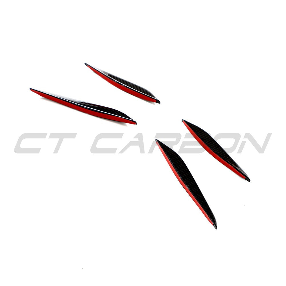 BMW G87 M2 CARBON FIBRE FRONT BUMPER CANARDS - CT DESIGN