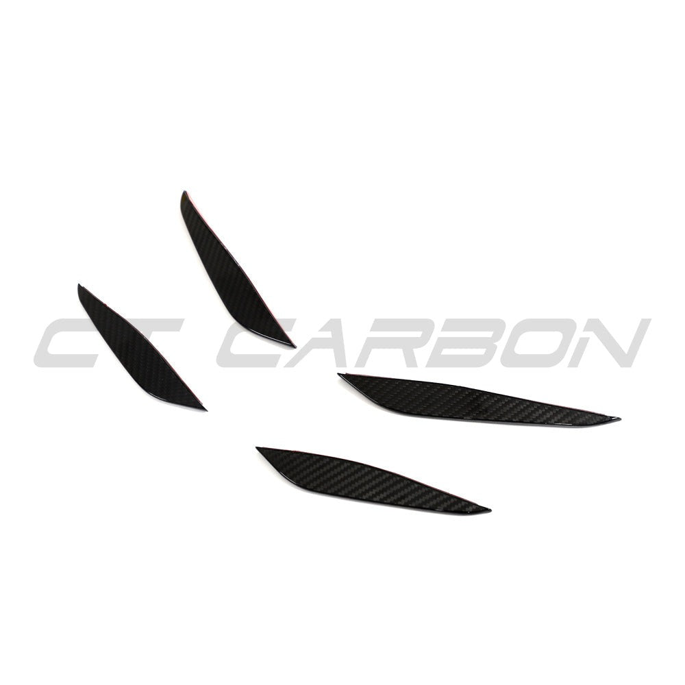 BMW G87 M2 CARBON FIBRE FRONT BUMPER CANARDS - CT DESIGN