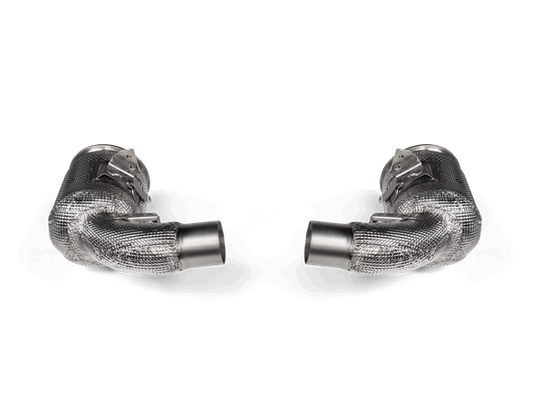 Porsche 911 Turbo / Turbo S / Cabriolet / Sport Classic (992) Akrapovic Link Pipe Set w/ Cat (SS)