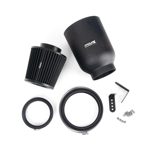 PROMAX LARGE UNIVERSAL PLEATED 85MM RUBBER NECK AIR FILTER IN ENCLOSED AIRBOX
