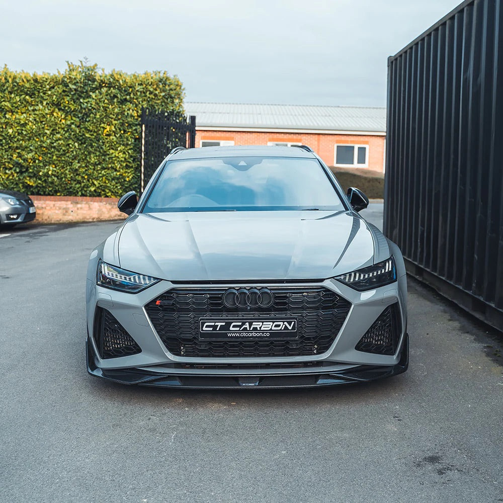 AUDI RS6 C8 AVANT CARBON FIBRE SPLITTER - CT DESIGN