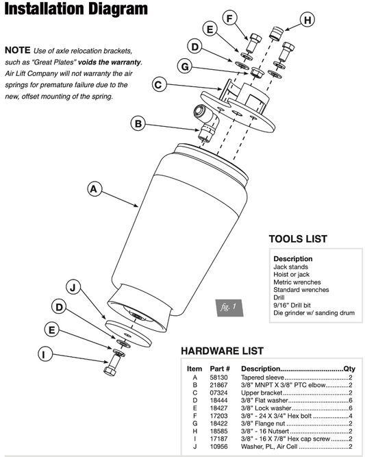 Air Lift Rear Slam Kit 75613