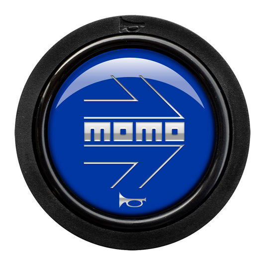 MOMO Horn Button 2 Contact - Arrow Gloss BLUE