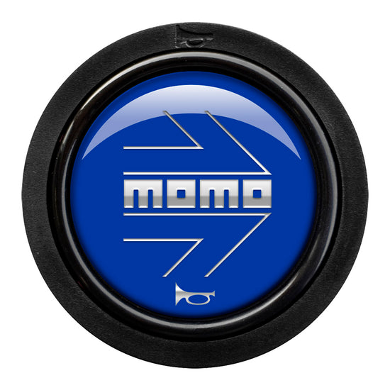 MOMO Horn Button 2 Contact - Arrow Gloss BLUE