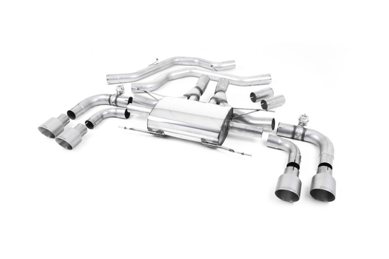 Milltek Alfa Romeo Giulia Quadrifoglio Exhaust - Valved Resonated Front Pipe-Back System
