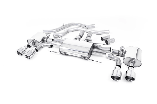 Milltek Alfa Romeo Giulia Quadrifoglio Exhaust - Valved Resonated Front Pipe-Back System EC Approved