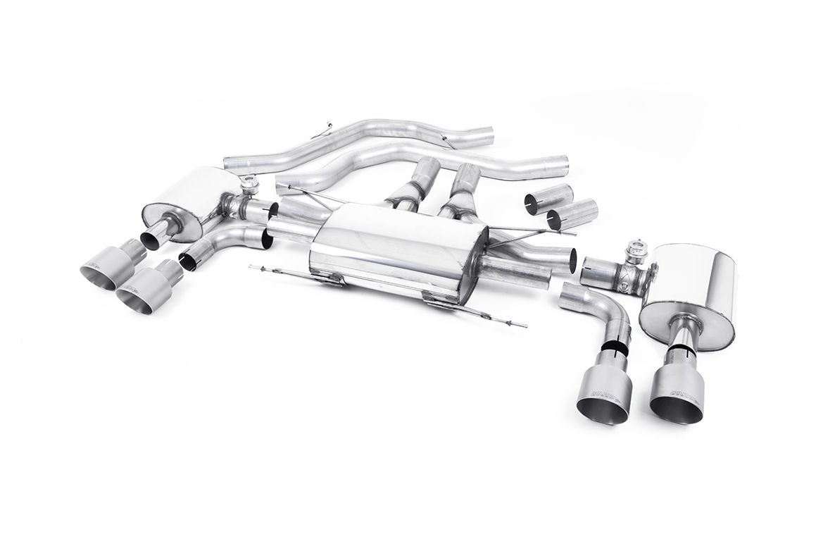 Milltek Alfa Romeo Giulia Quadrifoglio Exhaust - Valved Resonated Front Pipe-Back System EC Approved