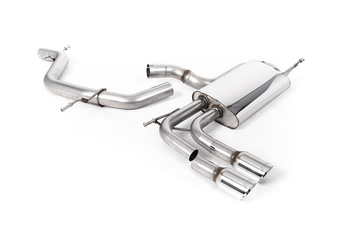 Milltek Audi A3 2.0 TFSI Cat-Back System With Smaller Volume Rear Silencer