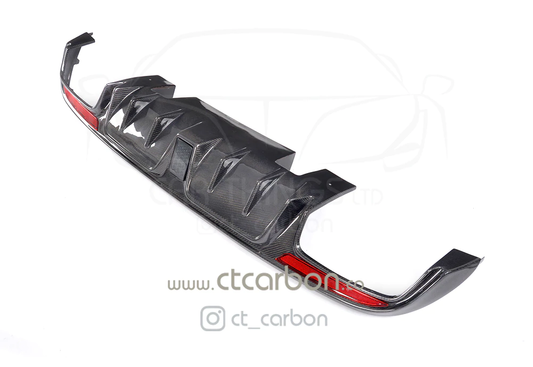 MERCEDES W205 C63 & C63S SALOON 4DR CARBON FIBRE DIFFUSER & EXHAUST TIPS - B STYLE