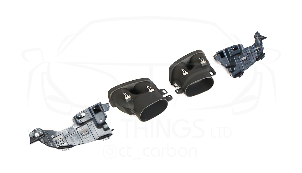 MERCEDES W205 C63 & C63S SALOON 4DR CARBON FIBRE DIFFUSER & EXHAUST TIPS - B STYLE