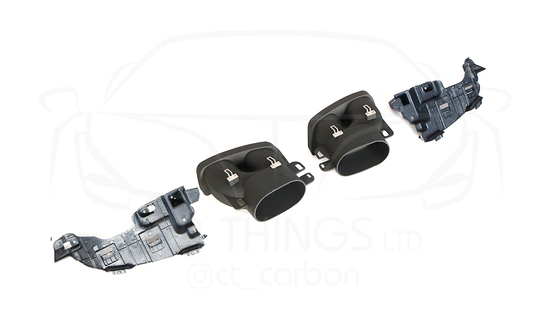 MERCEDES W205 C63 & C63S SALOON 4DR CARBON FIBRE DIFFUSER & EXHAUST TIPS - B STYLE