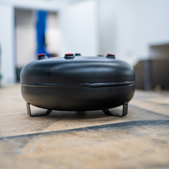 4 Gallon Black Pancake Tank By Compress Air